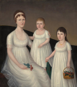 Joshua Johnson - Grace Allison McCurdy (Mrs. Hugh McCurdy) and Her Daughters, Mary Jane and Letitia Grace, c. 1806