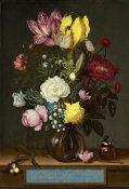 Ambrosius Bosschaert - Bouquet of Flowers in a Glass Vase, 1621