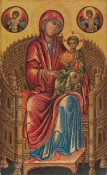Byzantine 13th Century - Madonna and Child on a Curved Throne, c. 1260/1280