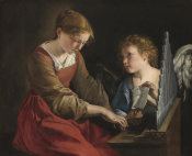 Orazio Gentileschi and Giovanni Lanfranco - Saint Cecilia and an Angel, c. 1617/1618 and c. 1621/1627