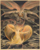William Blake - The Great Red Dragon and the Woman Clothed with the Sun, c. 1805