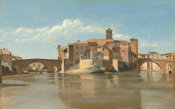 Jean-Baptiste-Camille Corot - The Island and Bridge of San Bartolomeo, Rome, 1825/1828