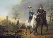Aelbert Cuyp - Lady and Gentleman on Horseback, c. 1655