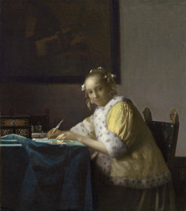 Johannes Vermeer - A Lady Writing, c. 1665