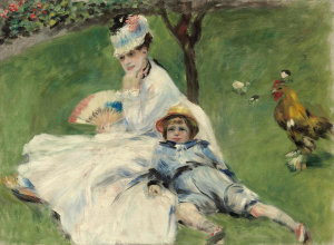 Auguste Renoir - Madame Monet and Her Son, 1874