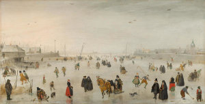 Hendrick Avercamp - A Scene on the Ice, c. 1625