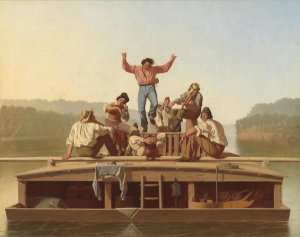 George Caleb Bingham - The Jolly Flatboatmen, 1846