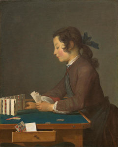 Jean Siméon Chardin - The House of Cards, probably 1737