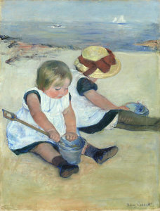 Mary Cassatt - Children Playing on the Beach, 1884
