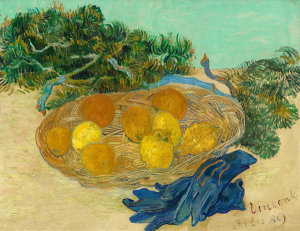 Vincent van Gogh - Still Life of Oranges and Lemons with Blue Gloves, 1889