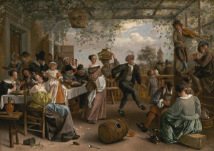 Jan Steen - The Dancing Couple, 1663
