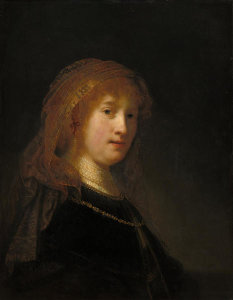 Rembrandt van Rijn - Saskia van Uylenburgh, the Wife of the Artist, probably begun 1634/1635 and completed 1638/1640