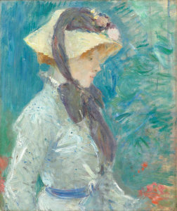 Berthe Morisot - Young Woman with a Straw Hat, 1884