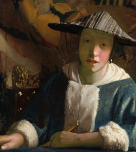 Studio of Johannes Vermeer - Girl with a Flute, c. 1669/1675