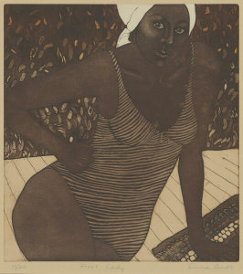 Emma Amos - Pool Lady, 1980