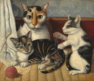 American 19th Century - Cat and Kittens, c. 1872/1883