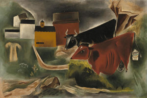 Yasuo Kuniyoshi - Cows in Pasture, 1923