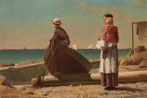 Winslow Homer - Dad's Coming!, 1873