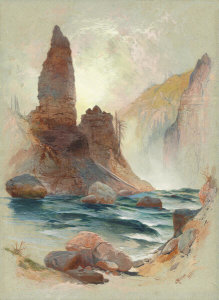 Thomas Moran - Tower at Tower Falls, Yellowstone, 1872