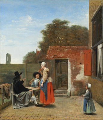 Pieter de Hooch - A Dutch Courtyard, 1658/1660