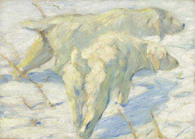 Franz Marc - Siberian Dogs in the Snow, 1909/1910