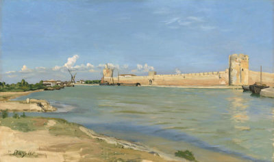Frédéric Bazille - The Ramparts at Aigues-Mortes, 1867