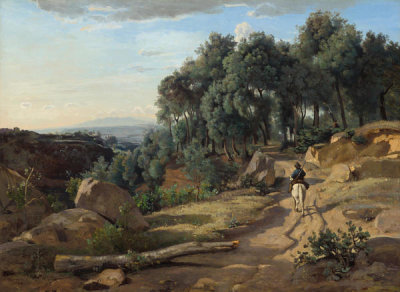 Jean-Baptiste-Camille Corot - A View near Volterra, 1838