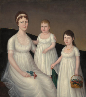 Joshua Johnson - Grace Allison McCurdy (Mrs. Hugh McCurdy) and Her Daughters, Mary Jane and Letitia Grace, c. 1806