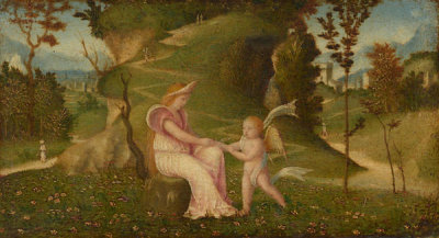 Circle of Giorgione - Venus and Cupid in a Landscape, c. 1505/1515
