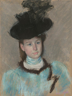 Mary Cassatt - The Black Hat, c. 1890