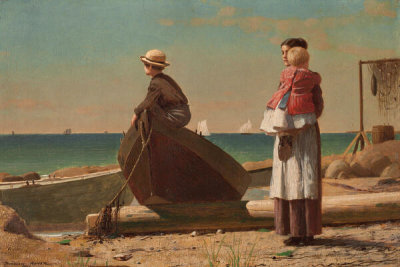 Winslow Homer - Dad's Coming!, 1873