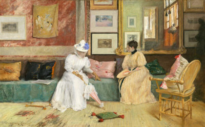 William Merritt Chase - A Friendly Call, 1895