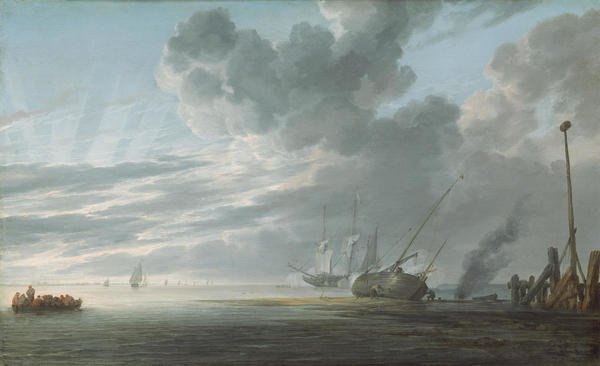 Estuary at Day's End, c. 1640/1645 by Simon de Vlieger
